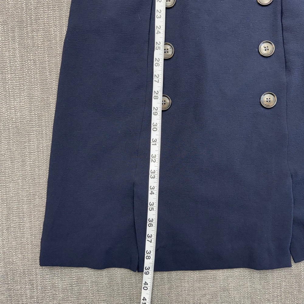 Banana Republic Utility Sheath Dress Womens 8 Navy Sleeveless Button Pocket - Picture 12 of 16
